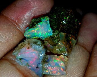 Ethiopian Opal Rough Stone Fire Opal Rough Slice Ethiopian Opal Gemstone Slices Ethiopian Opal Hammered Rough Slice #1594 9-9.5 MM