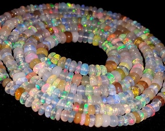 AAA Natural Opal Beads Ethiopian opal Beads 3 to 5 MM Size AAA Fire Opal Beads Opal Roundel Beads Welo opal Beads Opal Beads Jewelry Making