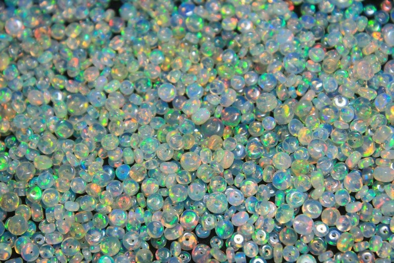 AAA Grade Opal, Loose opal Beads, Multi Color Opal, Ethiopian Opal Beads, Polish Opal Beads, Drilled Opal Beads, Opal Beads Jewelry Making image 4