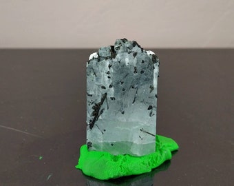 ジェミーアクアマリンクラスター、クールエッチング/フォーム