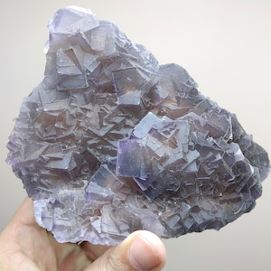 Natural cabinet size aesthetic purple color cubic fluorite crystal from Baluchistan Pakistan, 1210 grams