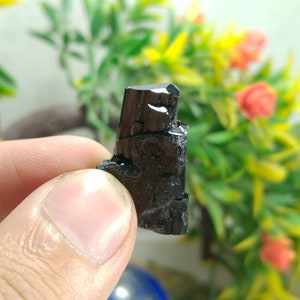 Natural fine quality beautiful 32 carats Schorl black tourmaline crystal