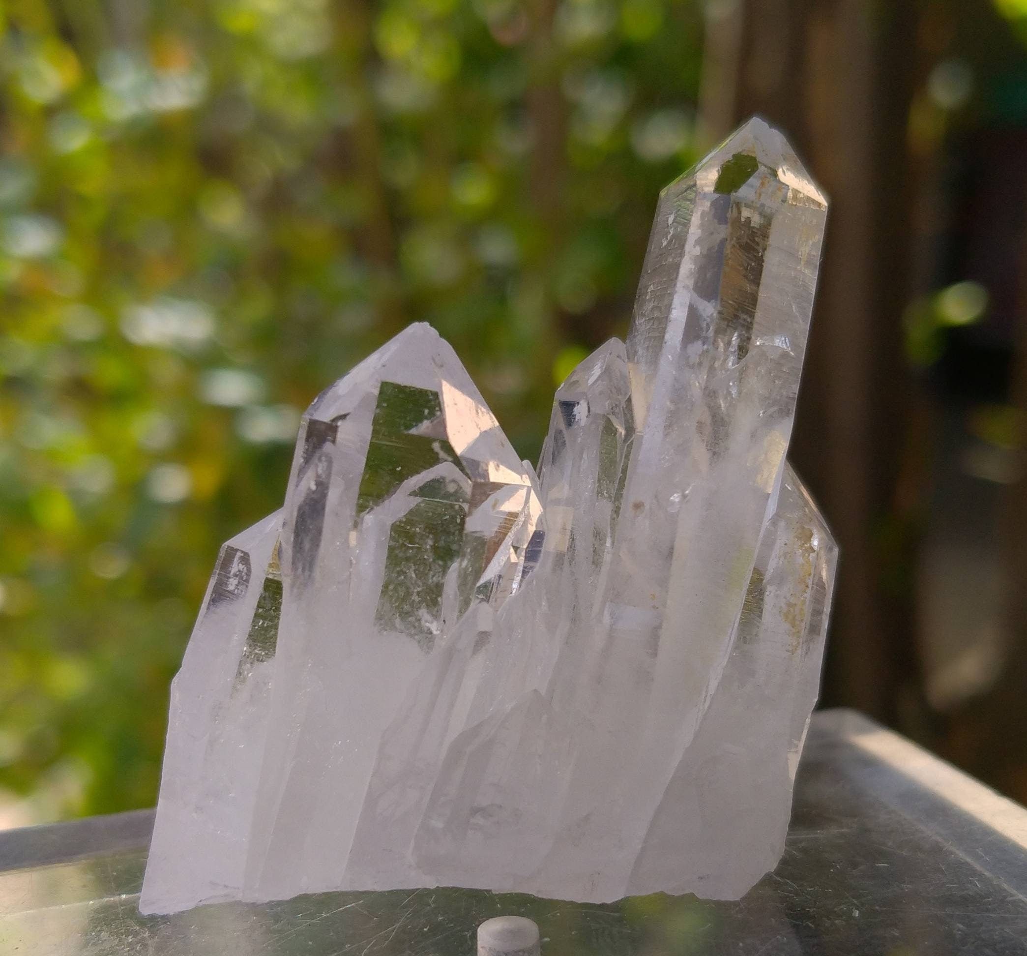 画材 Iron Quartz Genuine Natural Top Quality Beautiful 22.6 Grams Clear Terminated