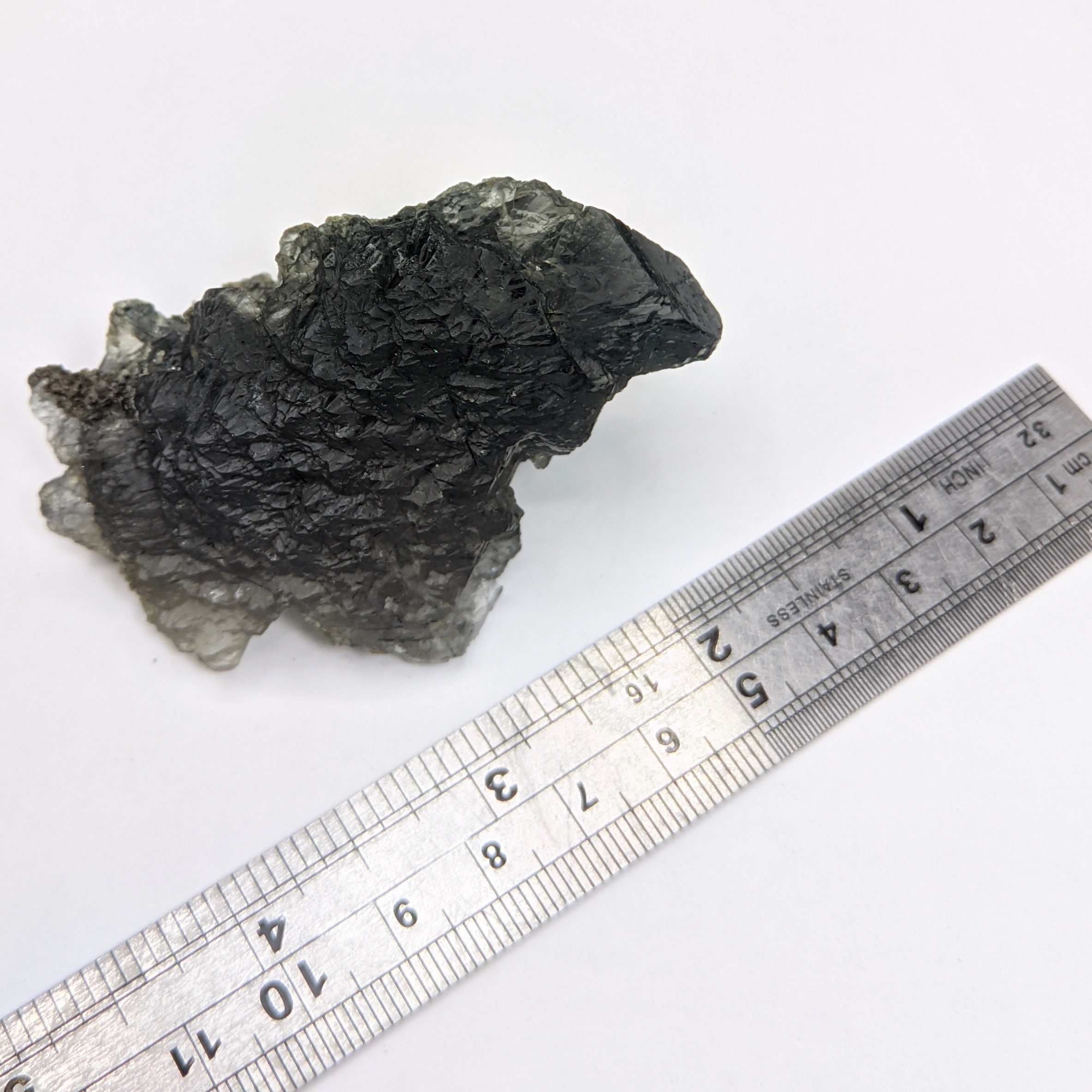 ◆RIETI◆ KYMA RT E6014 C3 DARK SILVER KYMARTE6014C3 18.6 gm Black Rutile included Quartz Mineral crystals from