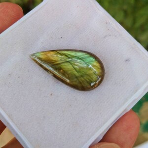 Natural fine quality beautiful 13 carats pear shape labradorite cabochon