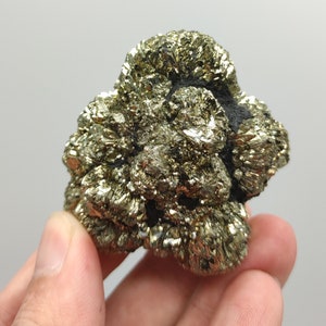 New find big size golden Marcasite sphere shape cluster also called prophecy stone from a new find in Darra Adam Khel KPK Pakistan, 186 gram