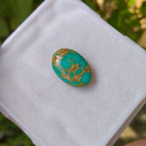 Natural top quality beautiful 11.5 carats untreated unheated turquoise cabochon