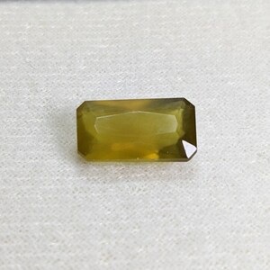 Natural top quality beautiful 5 carats radiant shape faceted yellow hydrograssular garnet gem