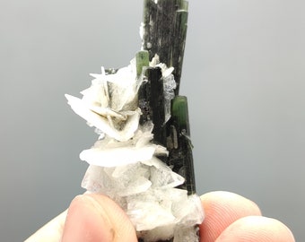 Green Cap Tourmaline Crystal Cluster, Albite Matrix, Pakistan (21 grams)