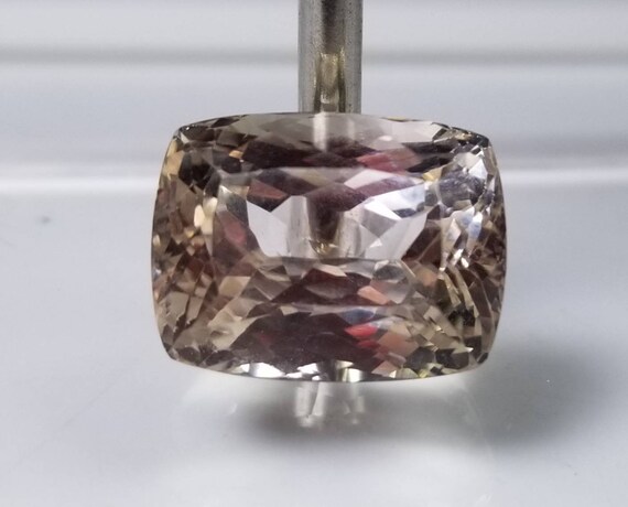 Natural good quality ring size faceted kunzite gem