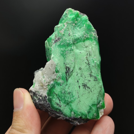 Natural Rich Green Color Variscite Rough Chunk. Unstabilized