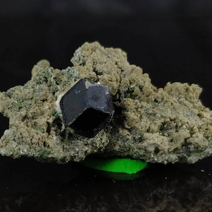 Natural good quality beautiful 7 grams andradite garnet crystal on matrix