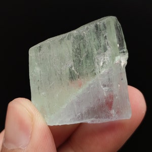 Bicolor Spodumene var kunzite clear lustrous crystal from Afghanistan, 30 grams