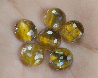 Doublet de quartz oeil de tigre à facettes, pierre précieuse calibrée (17 carats)