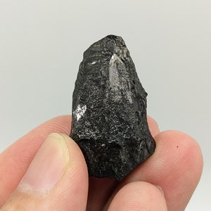 Natural rare unusually etched Black Tourmaline crystal with bizarre structure and etching  from a new recent find in Skardu, Pakistan, 13.5g