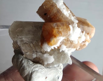 UV Reactive Apatite Crystal Matrix on Muscovite, Pakistan