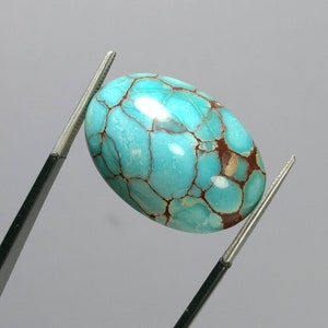 Top Quality beautiful natural 23 carats stabilized spider web Egyptian turquoise cabochon