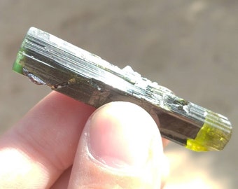 Green Cap Tourmaline Crystal, Double Terminated, Pakistan