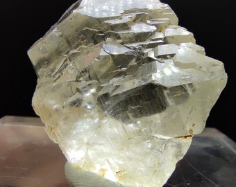 Natural rare clear twisted gwindel quartz crystal with step formation growth from KP Pakistan, 27 grams