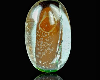 Mica Strip inclusion in quartz Cabochon, Pakistan Gemstone (25 carats)