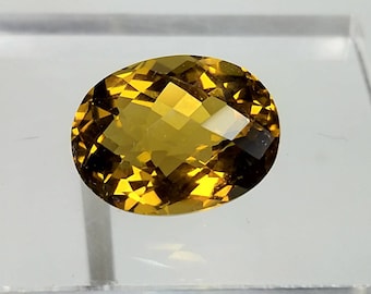 Natural good quality ring size faceted checkerboard shape citrine gem