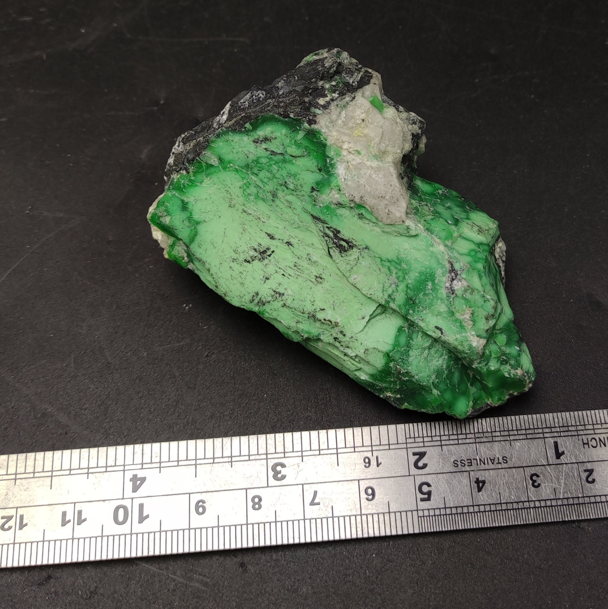 Natural Rich Green Color Variscite Rough Chunk. Unstabilized