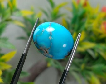 Natural top quality beautiful 14 carats amazing spider web Egyptian turquoise cabochon