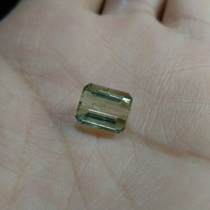 Natural top quality beautiful 4 carats yellow faceted tourmaline gem