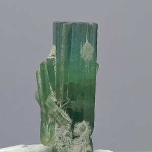 Top Quality beautiful natural 2.1 grams small sized terminated bluish tourmaline crystal