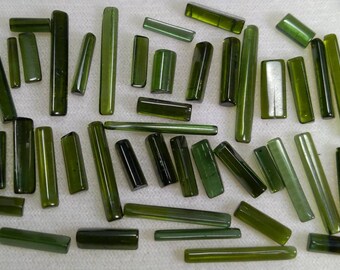 Green Tourmaline Cabochons, 50 Carat Gemstone Lot