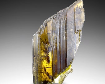 Cristal d'épidote pléochroïque vert foncé du Pakistan, 13,2 g