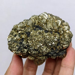 New find big size golden Marcasite sphere shape cluster also called prophecy stone from a new find in Darra Adam Khel KPK Pakistan