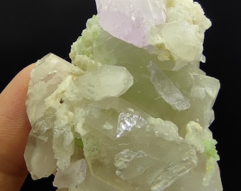 Quartz with Tourmaline and Kunzite Crystal Cluster, Afghanistan