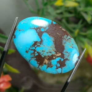 Top Quality and natural 19 carats beautiful Egyptian turquoise cabochon
