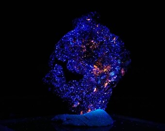 アフガニスタン産ラズライト結晶、濃い青色の鉱物標本（64.7グラム