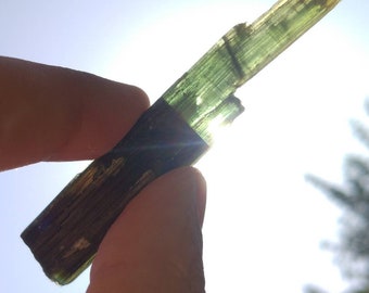 Double Terminated Green Tourmaline Crystal, Pakistan