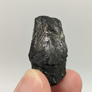 Natural rare unusually etched Black Tourmaline crystal with bizarre structure and etching  from a new recent find in Skardu, Pakistan, 20g