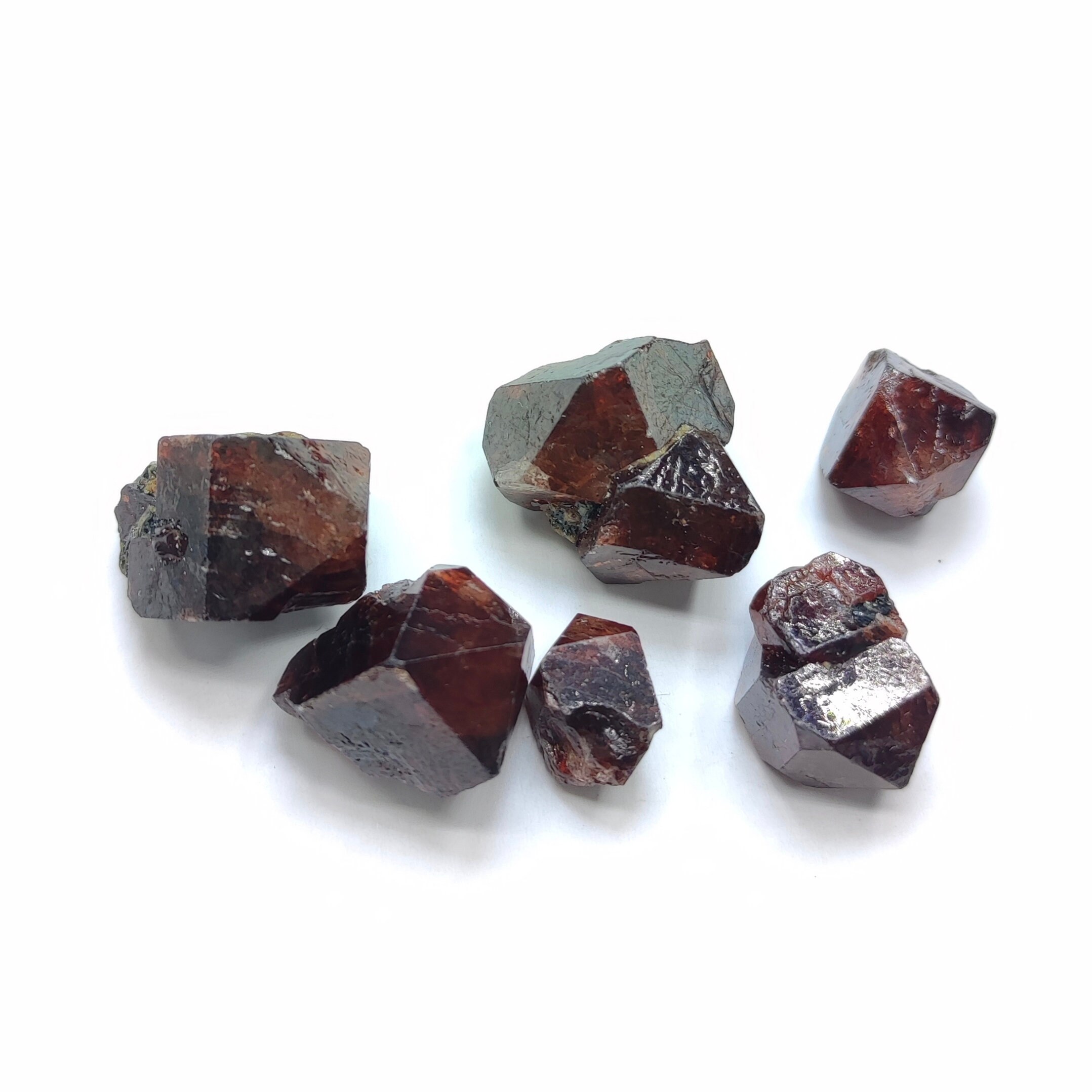 Red Zircon Crystals, Pakistan, Terminated, 19.6 Grams (6 Pieces