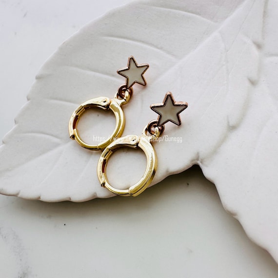 Dangle star hoop best sale earrings