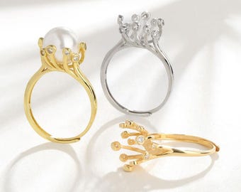 2pcs, Ring Settings, 12x12mm