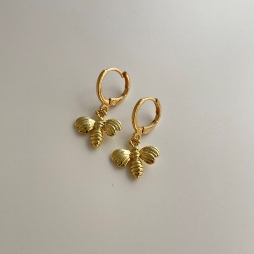 Gold Flower Hoop Earring Endless Hoops Huggies Dangle Earring - Etsy