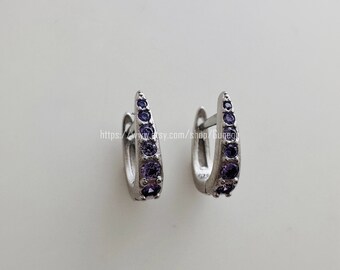 sterling silver U shaped hoop earring earring simple earrings everyday / gift for her / 11mm