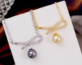 without pearl, with chain, necklace setting, 1 piece, chain 45cm, for 10mm bead