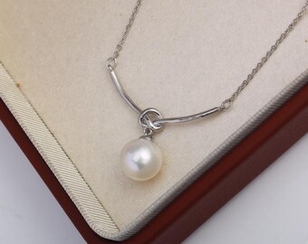 without pearl, with chain, necklace setting, 1 piece, chain 45cm, for 8mm bead