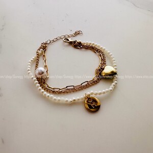 personalized beads heart bracelet hand stamped bracelet dainty gold monogram bracelet bridesmaid bracelet