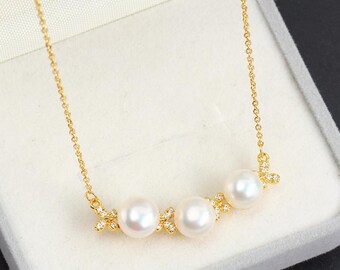 without pearl, with chain, necklace setting, 1 piece, chain 45cm, for 8mm bead