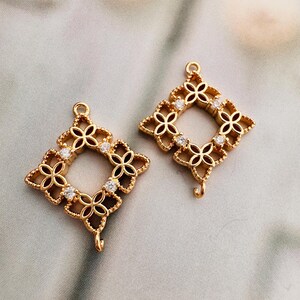 Dijes rellenos de oro, 15 x 11 mm