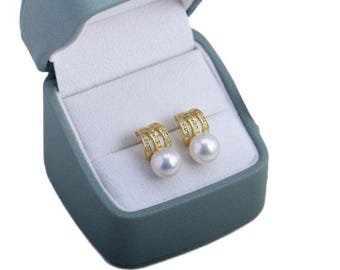 without pearl, earrings setting 8mm , 1 pair