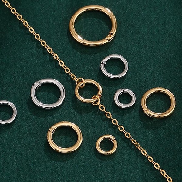 10 Stück verschließbare Biegeringe 6 mm/8 mm/10 mm/12 mm/14 mm, 1 mm dick