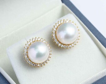 without pearl, earrings setting 9mm , 1 pair